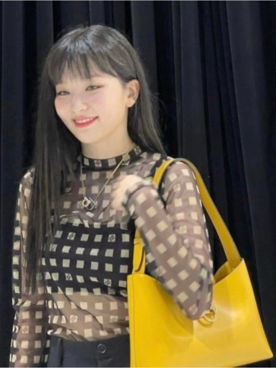 Tops - LEUNI Black Mesh Gingham Top - kpop idol Red Velvet Seulgi Worn!
